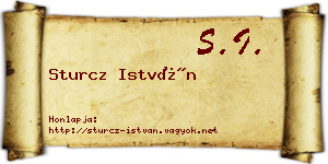 Sturcz István névjegykártya