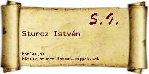 Sturcz István névjegykártya