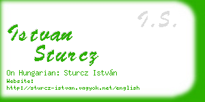 istvan sturcz business card